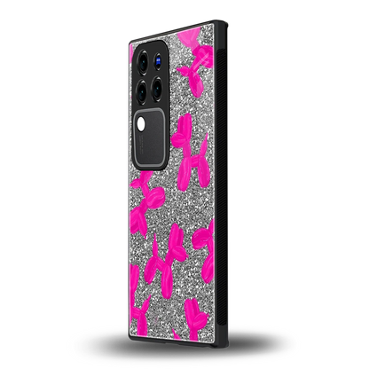 Glittery Ridevivo v30 pro mobile cover | shockproof glass phone case