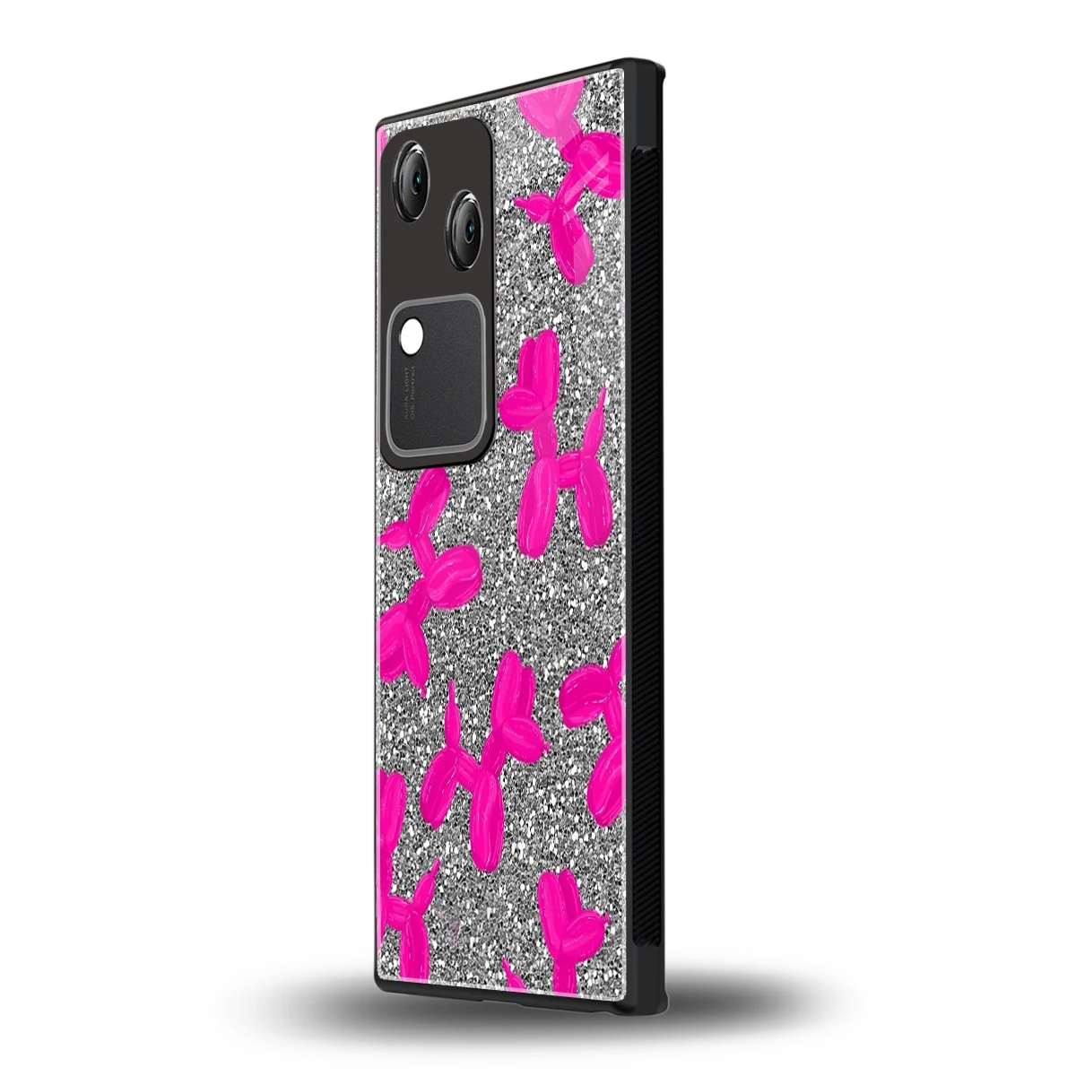 Glittery Ride vivo v30 mobile cover | shockproof glass phone case