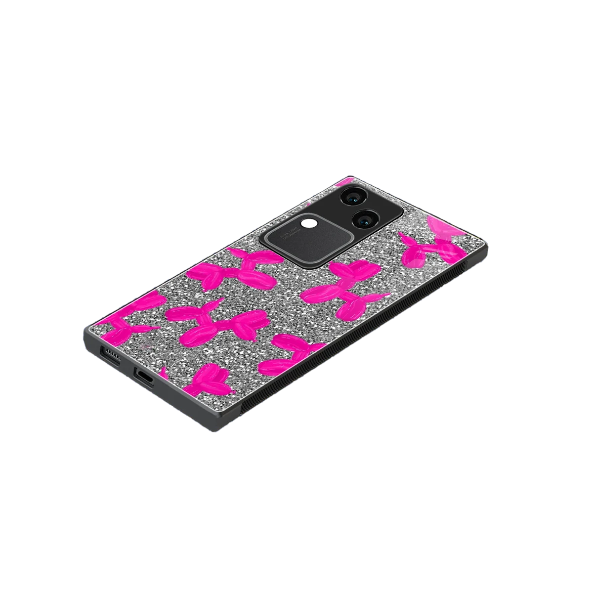 Glittery Ride stylish phone case for vivo v30 | glossy glass and slim fit
