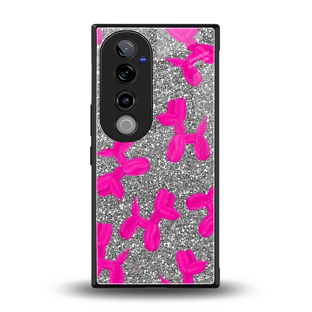 Glittery Ride back phone cover | glass case for vivo v40 pro