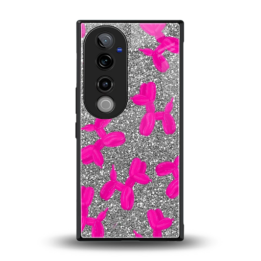 Glittery Ride back phone cover | glass case for vivo v40 pro