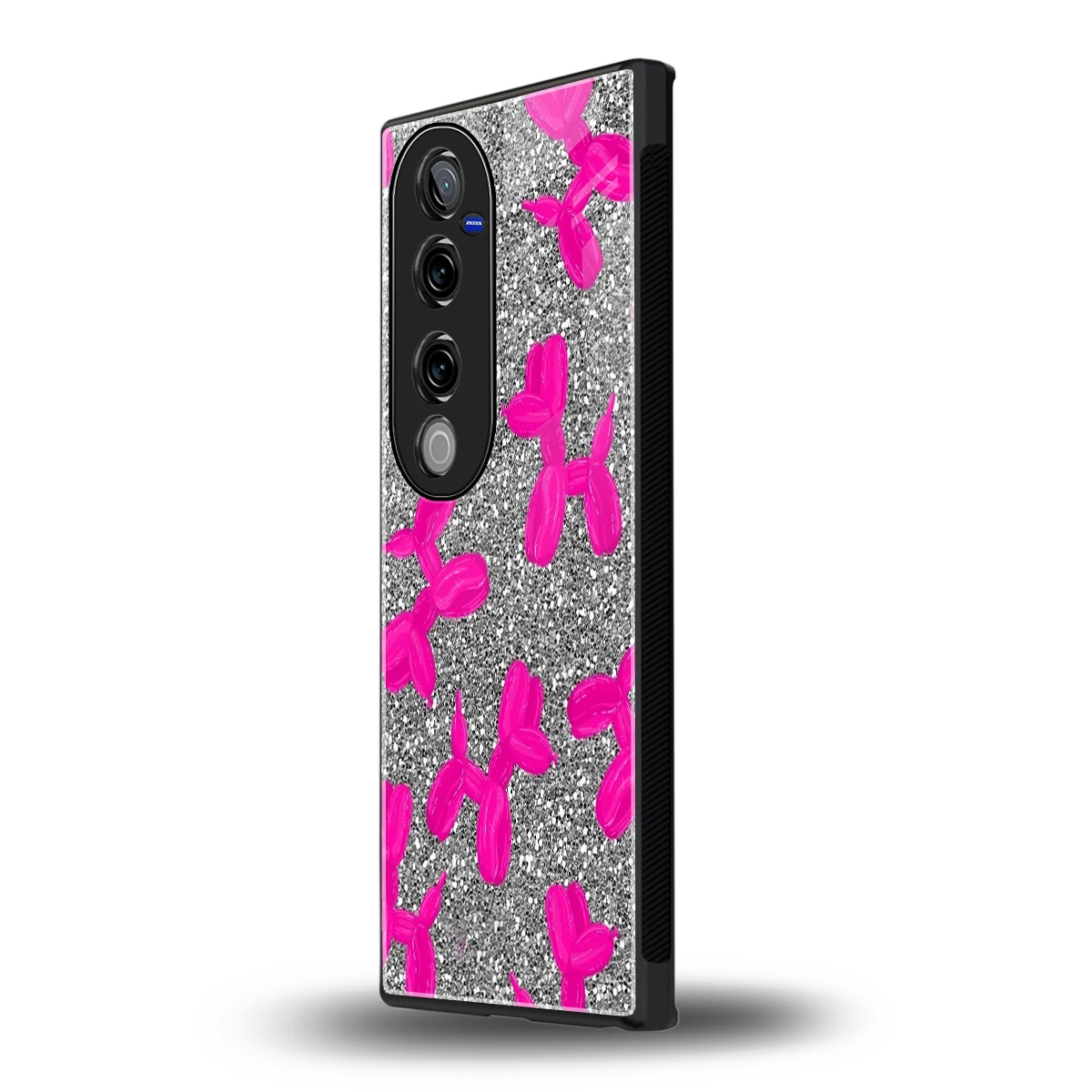 Glittery Ride vivo v40 pro mobile cover | shockproof glass phone case
