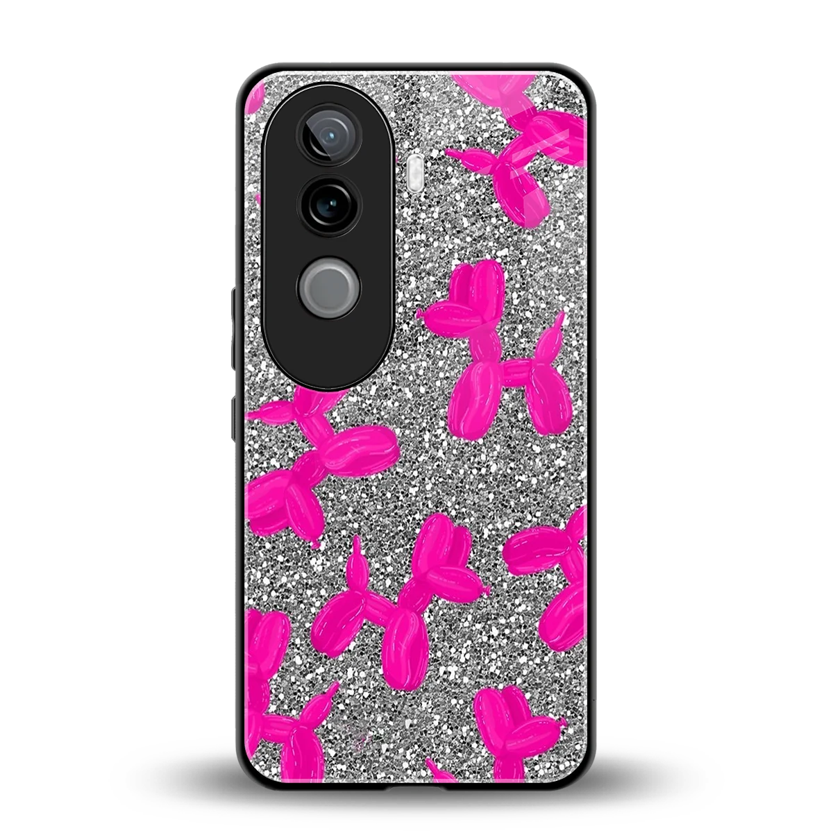 Glittery Ride back phone cover | glass case for vivo v40e