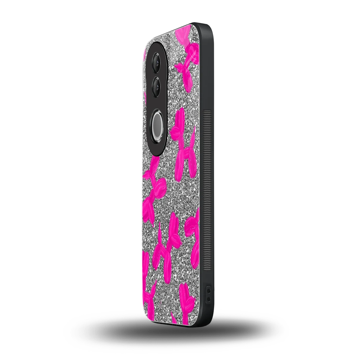 Glittery Ride vivo v50 mobile cover | shockproof glass phone case