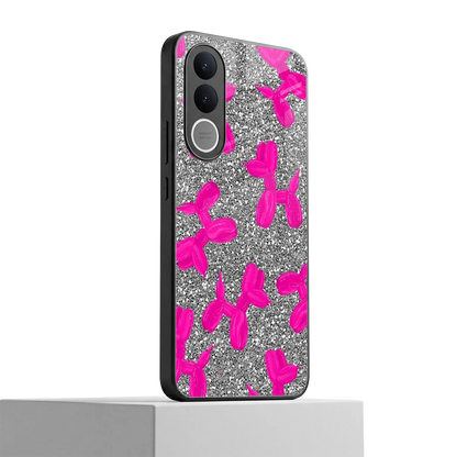 Glittery Ride vivo v70 fe mobile cover | shockproof glass phone case