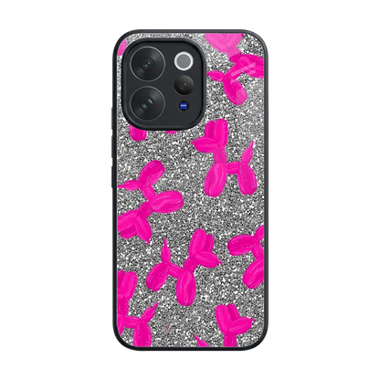Glittery Ride back phone cover | glass case for vivo v70 elite