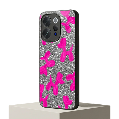 Glittery Ride vivo v70 mobile cover | shockproof glass phone case
