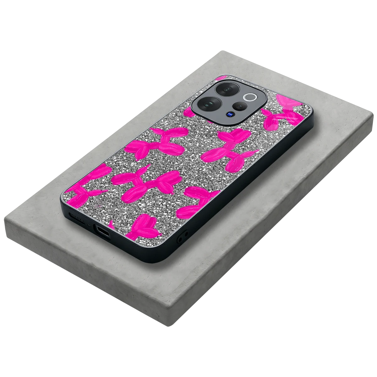 Glittery Ride stylish phone case for vivo v70 elite | glossy glass and slim fit
