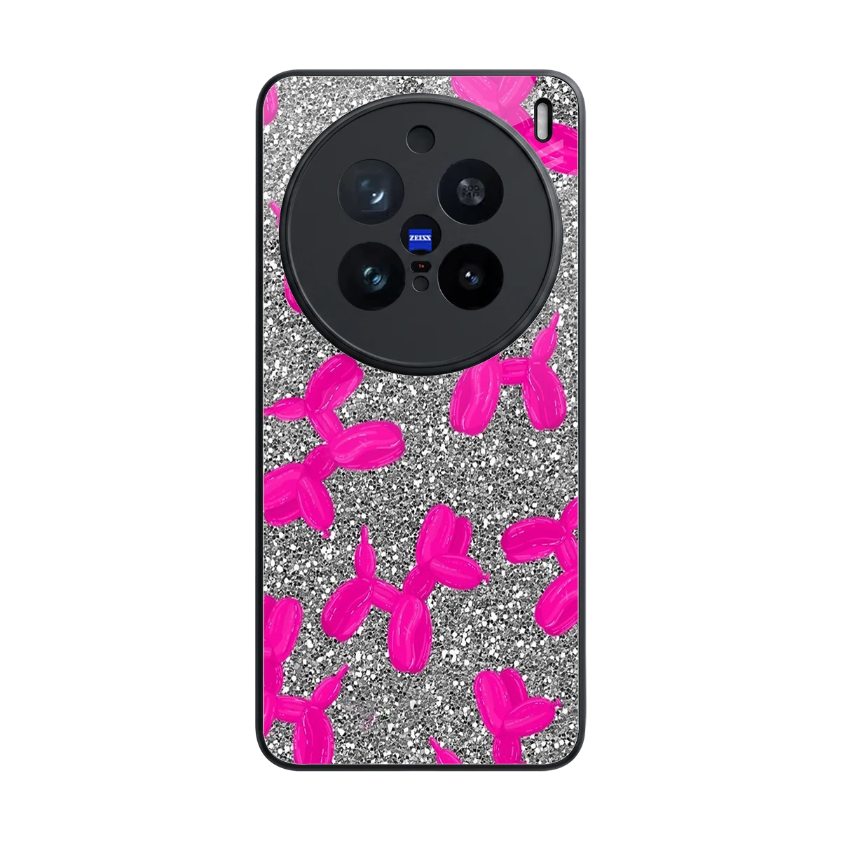 Glittery Ride back phone cover | glass case for vivo x200 pro