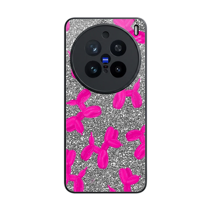 Glittery Ride back phone cover | glass case for vivo x200 pro