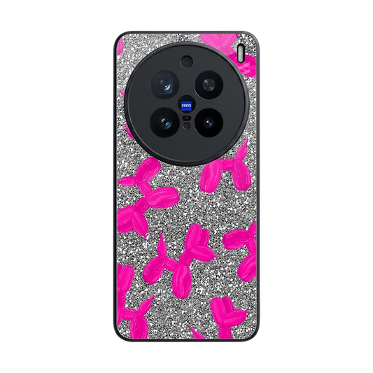 Glittery Ride back phone cover | glass case for vivo x200 pro