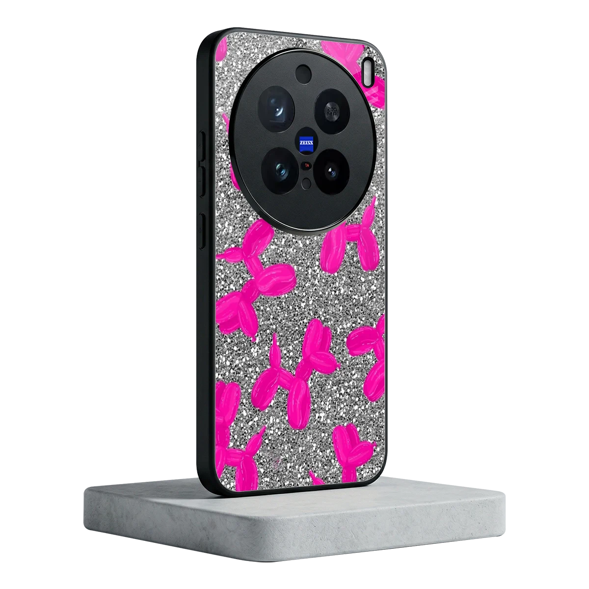 Glittery Ride vivo x200 pro mobile cover | shockproof glass phone case