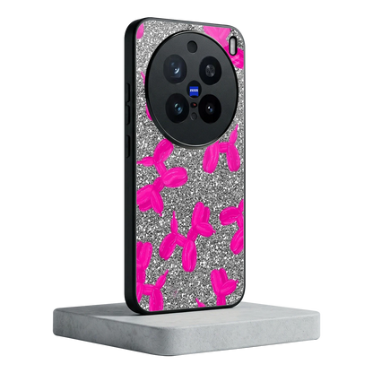 Glittery Ride vivo x200 pro mobile cover | shockproof glass phone case