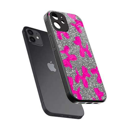 Glittery Ride sleek iphone 12 cover with tempered glass back and TPU edges
