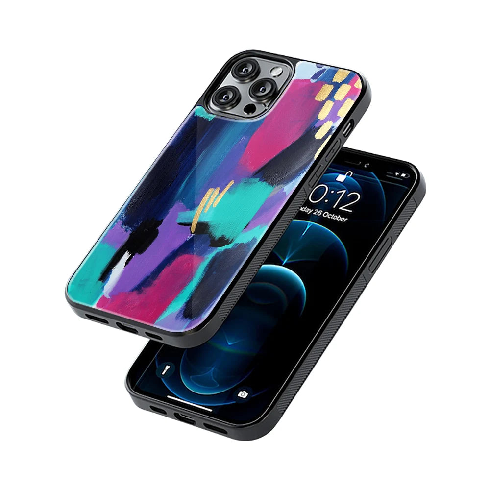 Protective Glass Back Phone Case Compatible with iPhone, Samsung, OnePlus, Pixel & More