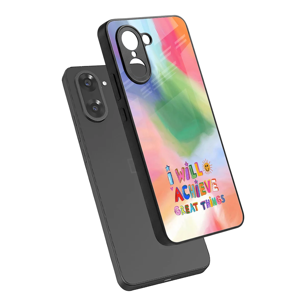 Goal Setter sleek oneplus nord ce5 5g cover with tempered glass back and TPU edges