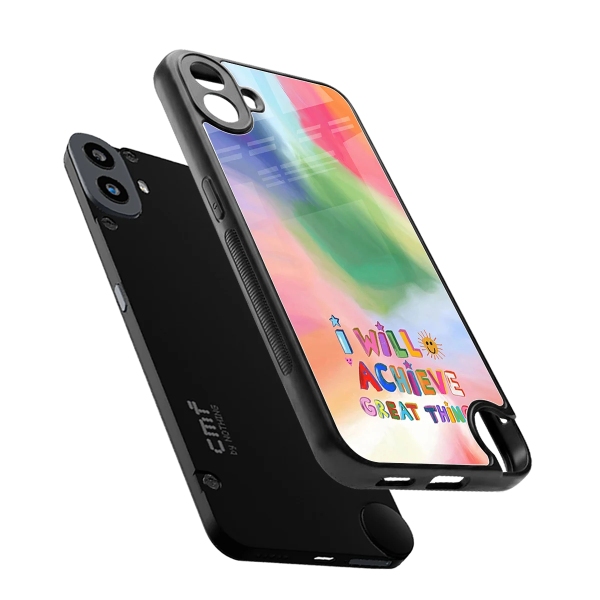 Goal Setter sleek cmf nothing phone 1 cover with tempered glass back and TPU edges