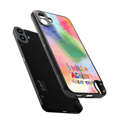 Goal Setter sleek cmf nothing phone 1 cover with tempered glass back and TPU edges