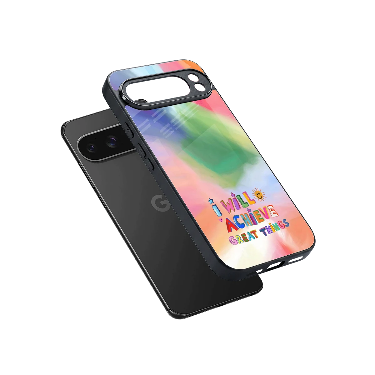 Goal Setter sleek google pixel 10 pro xl cover with tempered glass back and TPU edges