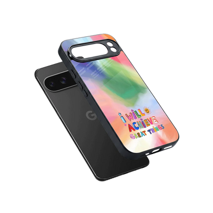 Goal Setter sleek google pixel 10 pro xl cover with tempered glass back and TPU edges