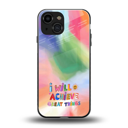 Goal Setter back phone cover | glass case for iphone 13 mini