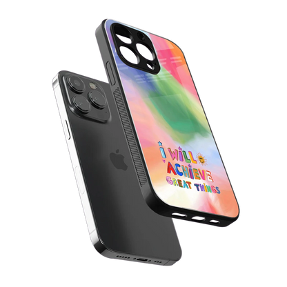 Goal Setter sleek iphone 13 pro cover with tempered glass back and TPU edges