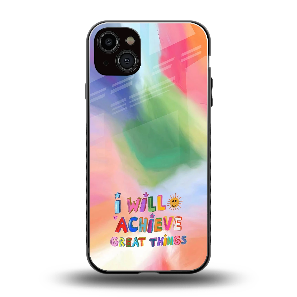 Goal Setter back phone cover | glass case for iphone 15 plus