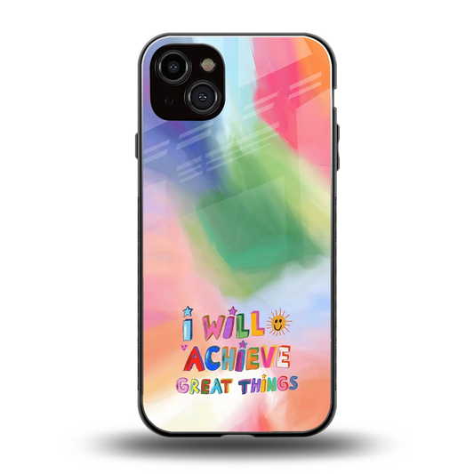 Goal Setter back phone cover | glass case for iphone 14 plus