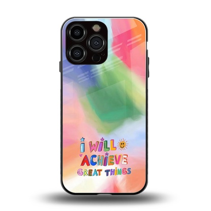 Goal Setter back phone cover | glass case for iphone 15 pro max