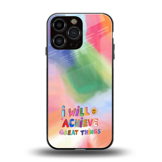 Goal Setter back phone cover | glass case for iphone 15 pro max