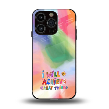 Goal Setter back phone cover | glass case for iphone 15 pro