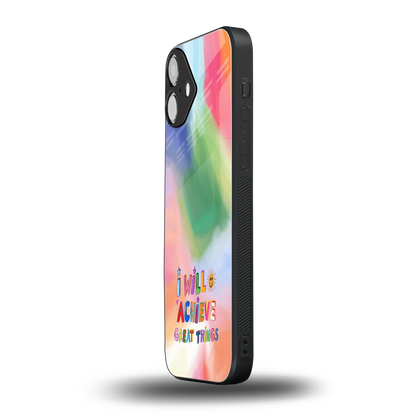 Goal Setter iphone 16 plus mobile cover | shockproof glass phone case