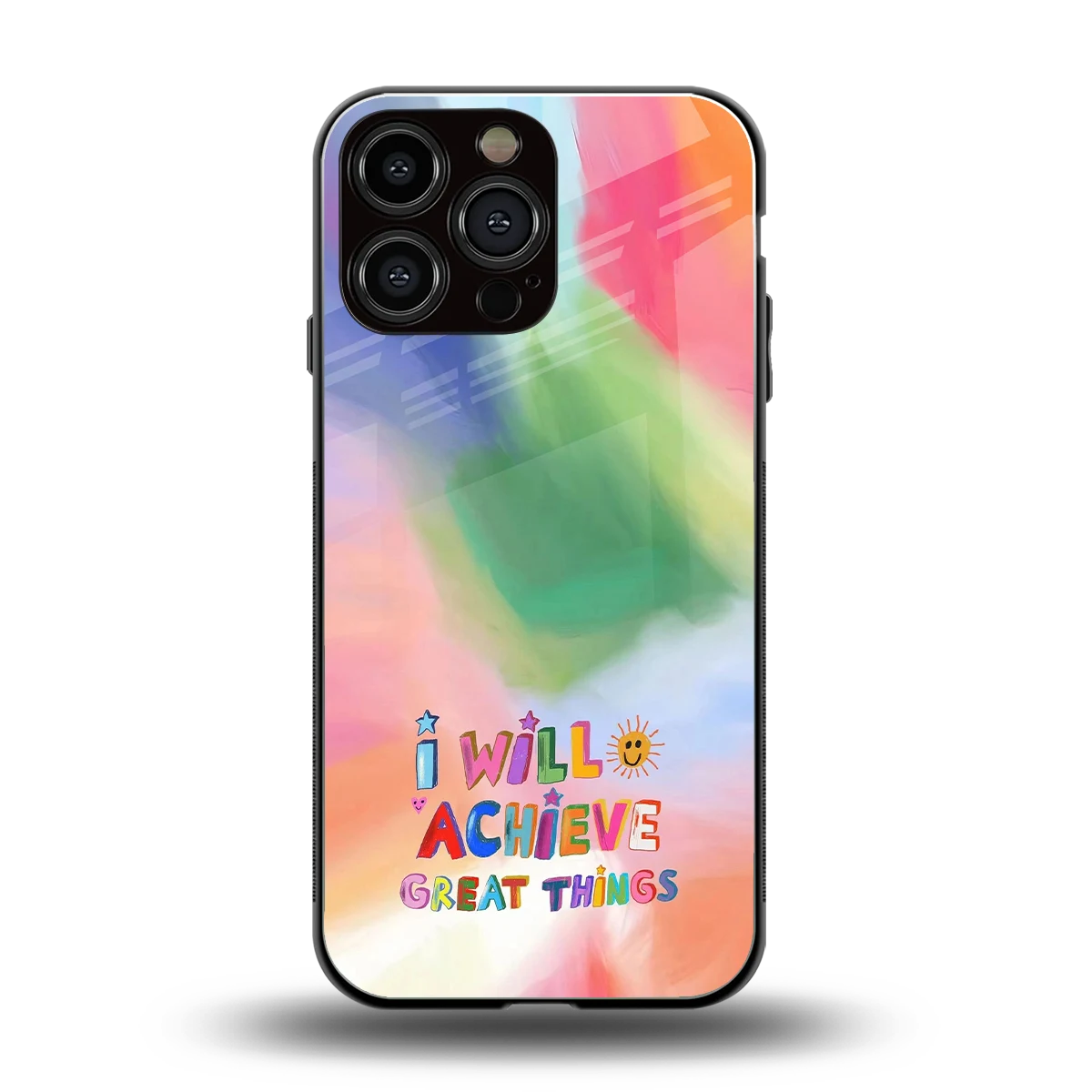 Goal Setter back phone cover | glass case for iphone 16 pro max