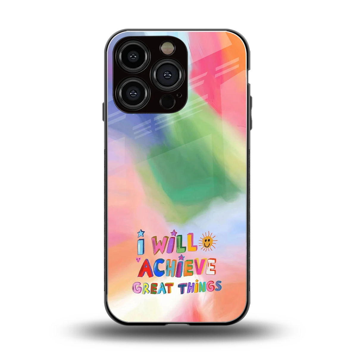 Goal Setter back phone cover | glass case for iphone 16 pro