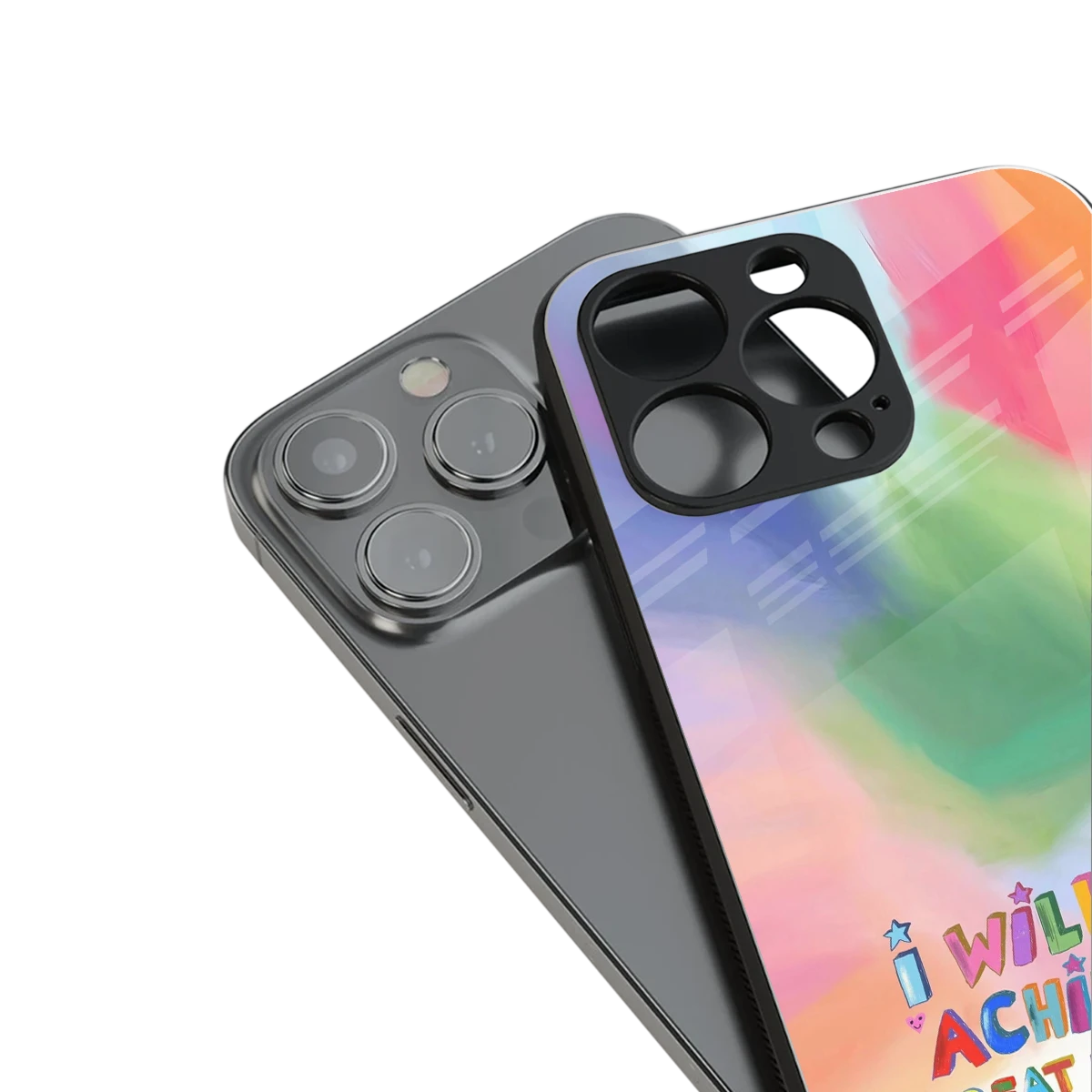 Goal Setter stylish phone case for iphone 15 | glossy glass and slim fit