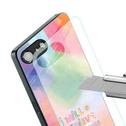 Goal Setter stylish phone case for iphone 16e | glossy glass and slim fit