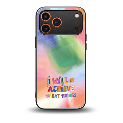 Goal Setter back phone cover | glass case for iphone 17 pro