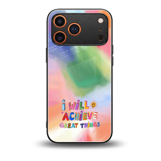 Goal Setter back phone cover | glass case for iphone 17 pro