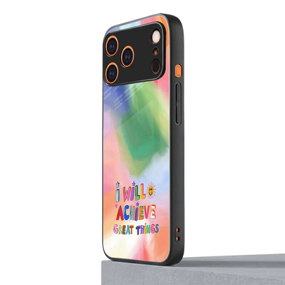 Goal Setter iphone 17 pro mobile cover | shockproof glass phone case