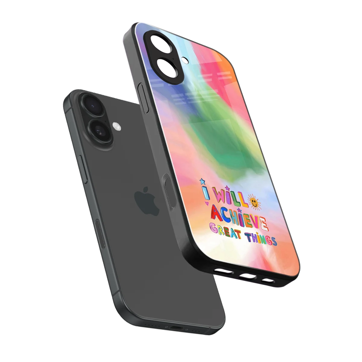 Goal Setter sleek iphone 17 cover with tempered glass back and TPU edges