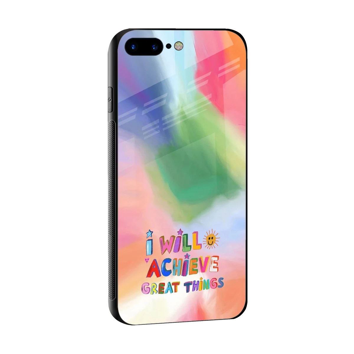 Goal Setter sleek iphone 7 plus cover with tempered glass back and TPU edges