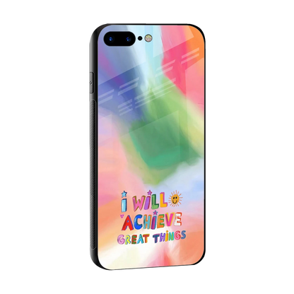Goal Setter sleek iphone 7 plus cover with tempered glass back and TPU edges
