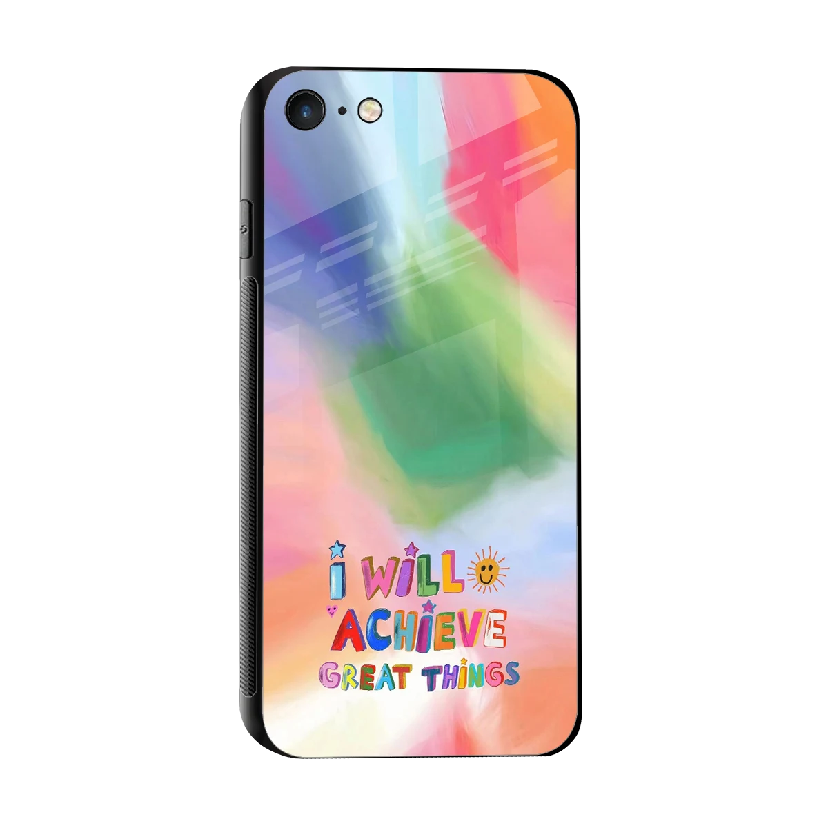 Goal Setter sleek iphone 7 cover with tempered glass back and TPU edges