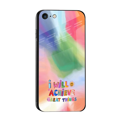Goal Setter sleek iphone 7 cover with tempered glass back and TPU edges