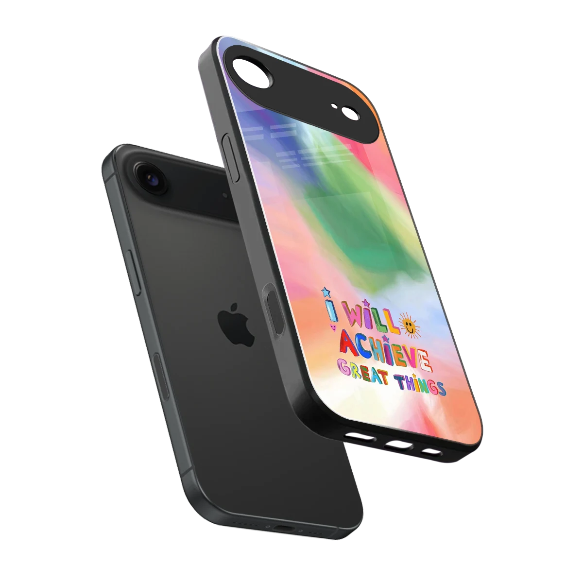Goal Setter sleek iphone air cover with tempered glass back and TPU edges