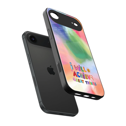 Goal Setter sleek iphone air cover with tempered glass back and TPU edges
