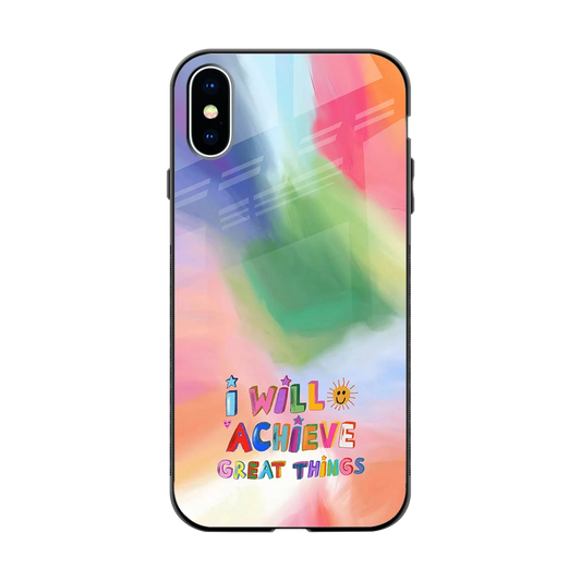 Goal Setter back phone cover | glass case for iphone x