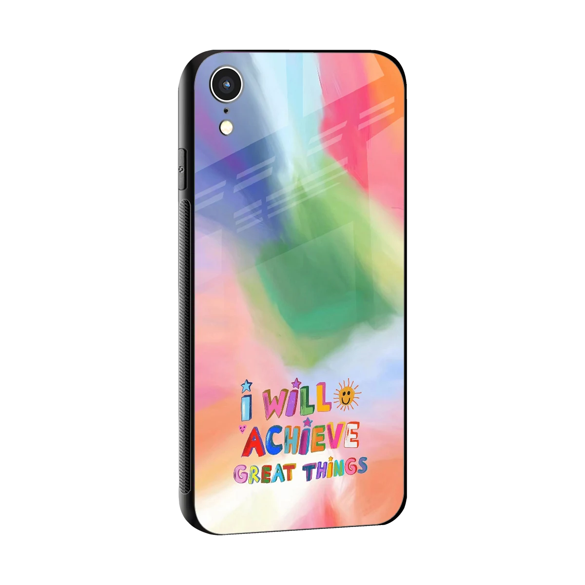 Goal Setter sleek iphone xr cover with tempered glass back and TPU edges