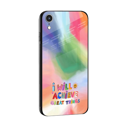 Goal Setter sleek iphone xr cover with tempered glass back and TPU edges