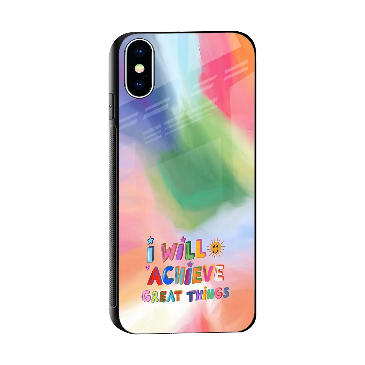Goal Setter sleek iphone xs cover with tempered glass back and TPU edges